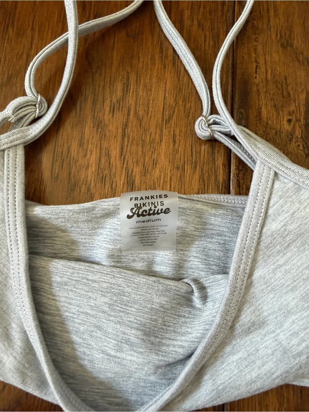 Frankie's Bikinis Light Gray Athletic Skort Set